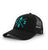 Outdoor hats, Black mesh back hat, Aqua logo