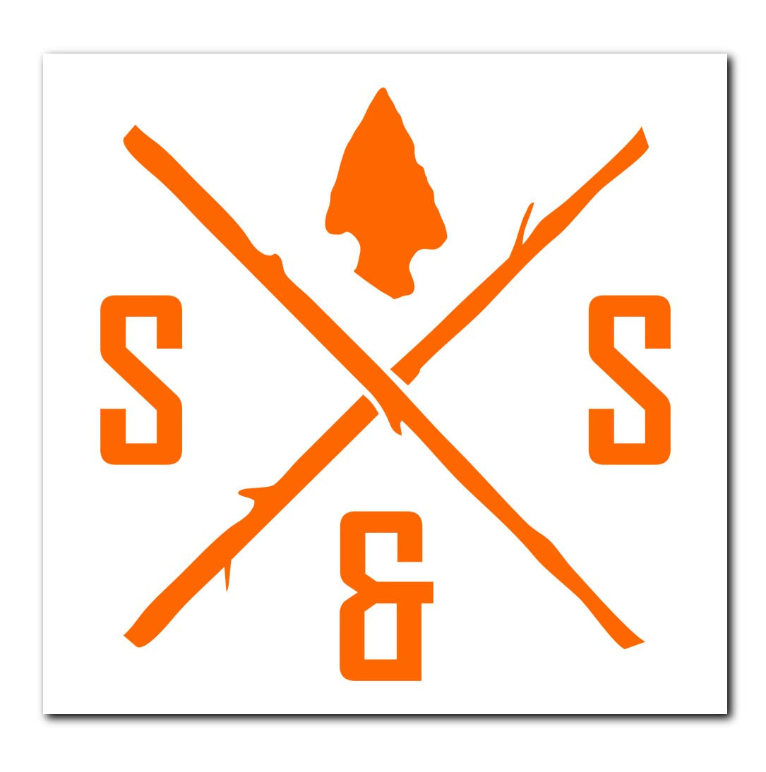 Vinyl decal, Orange die cut