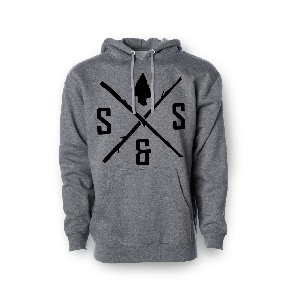 BLACK LOGO GREY PULLOVER