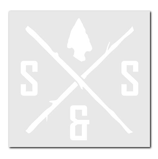 Vinyl decal, White die cut