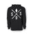 Pullover hoodie, Heavyweight Black with white logo 