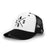 Fishing hat, Mesh hat, White and black, Black logo 