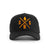 Hunting hat, Mesh hat, Black and blaze orange logo