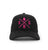 Outdoor hats, Black mesh back hat, Pink logo
