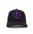Outdoor hats, Black mesh back hat, Purple logo