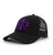 Outdoor hats, Black mesh back hat, Purple logo