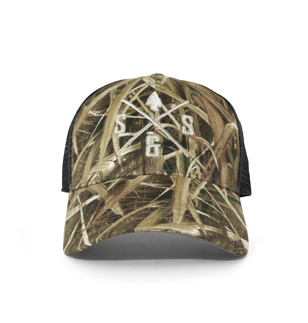Mossy Oak hat, Tall grass camo with stone logo