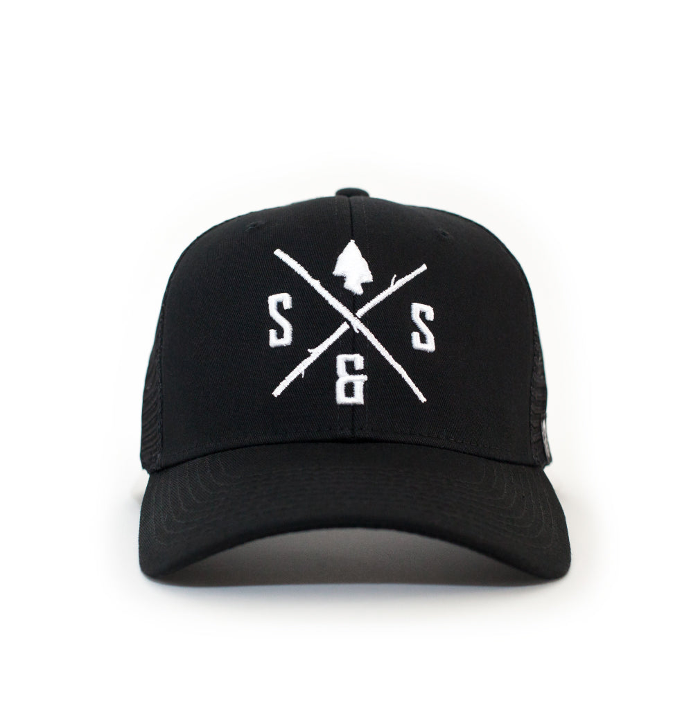 WHITE LOGO BLACK  HAT