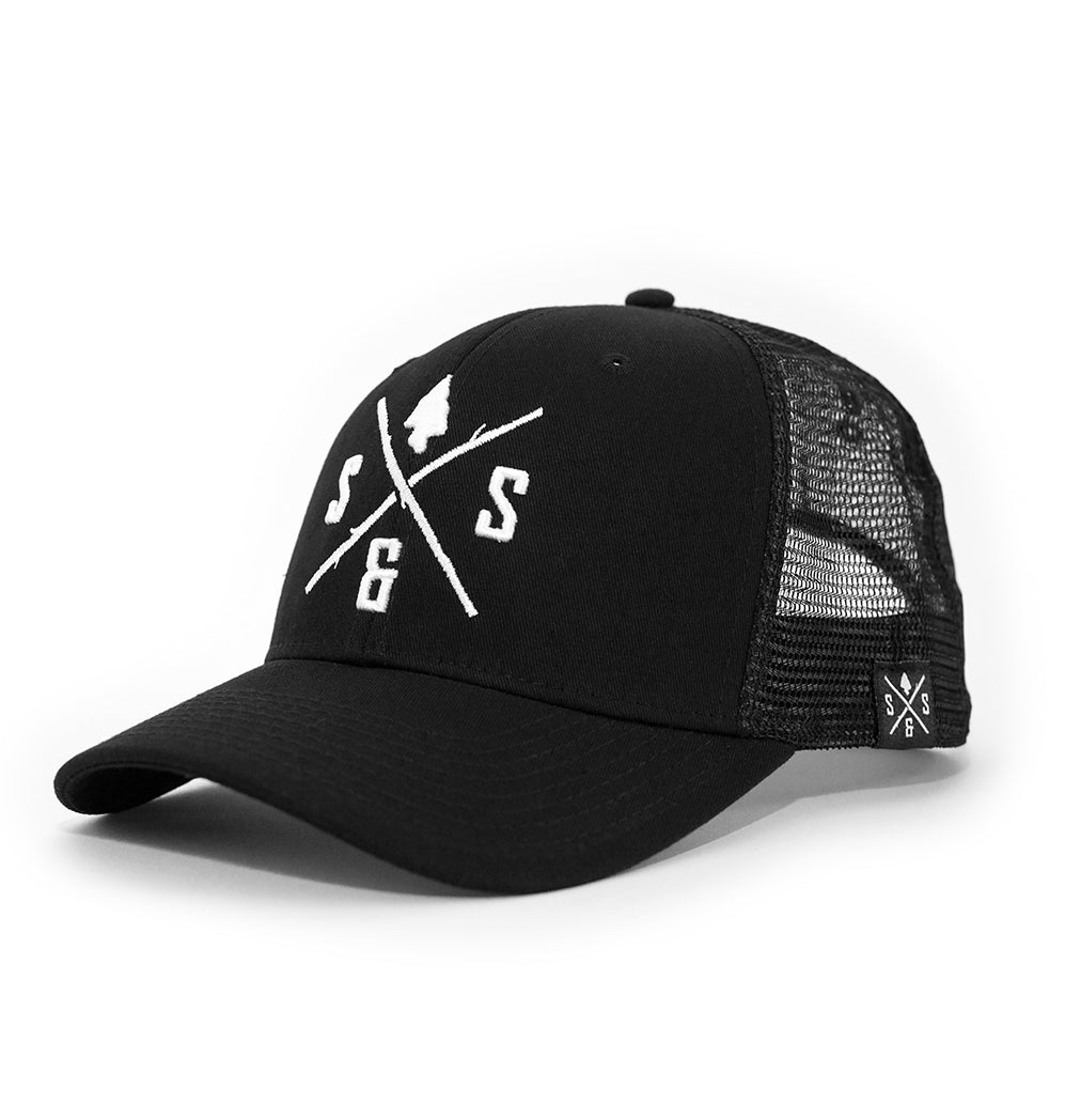 WHITE LOGO BLACK  HAT
