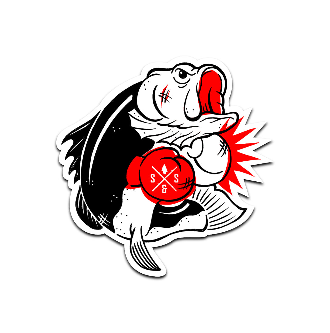Vinyl decal, Fighting bass design